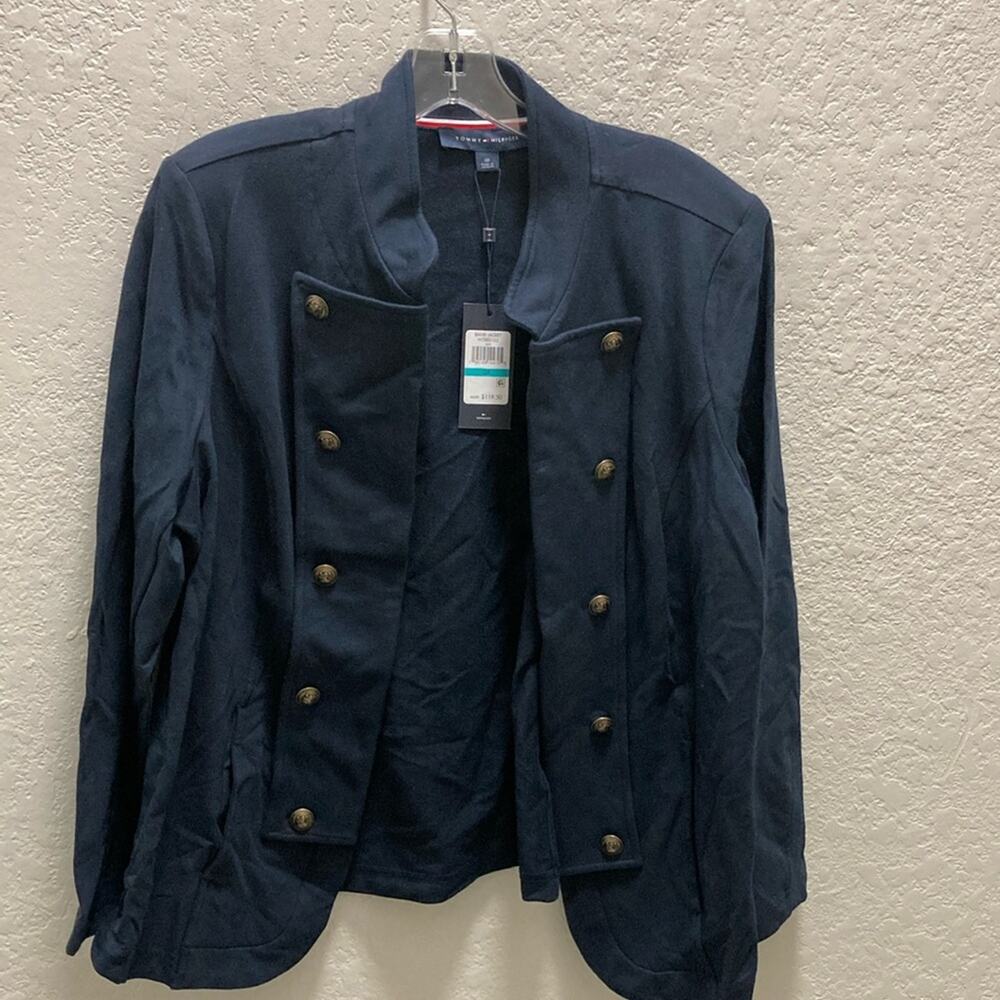 Tommy Hilfiger Band Jacket Women Maternity 0x Navy Blue